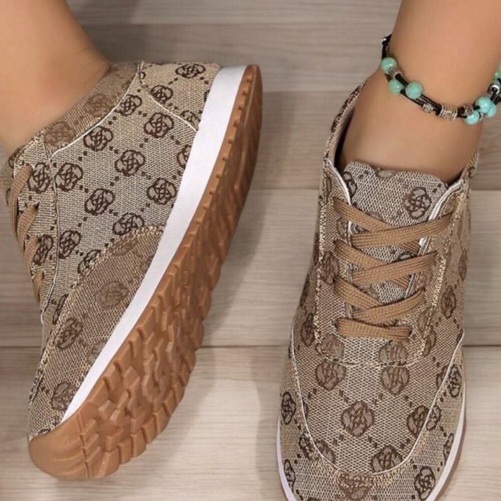 Khaki Casual Sneakers - Picture 4 of 6